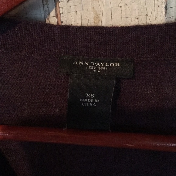 EUC Purple Longer Cardigan by Ann Taylor - Picture 4 of 5